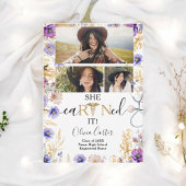 ワイルドフラワー素朴RNナース4写真卒業 案内状