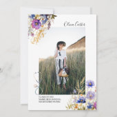 ワイルドフラワー素朴RNナース4写真卒業 案内状 (裏面)