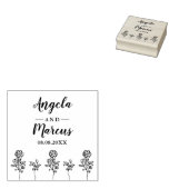 ワイルドフラワー結婚と小枝 ラバースタンプ (押印)