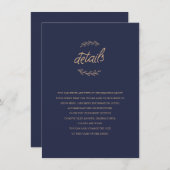 ワイルドフラワー結婚のインサート エンクロージャーカード (正面/裏面)