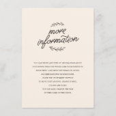 ワイルドフラワー結婚のインサート エンクロージャーカード (正面)