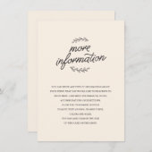 ワイルドフラワー結婚のインサート エンクロージャーカード (正面/裏面)