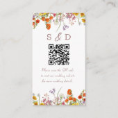 ワイルドフラワー結婚のエンクロージャカード エンクロージャーカード (正面)
