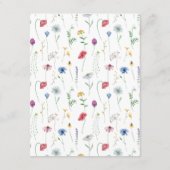 ワイルドフラワー結婚のエンクロージャカード エンクロージャーカード (裏面)