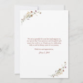 ワイルドフラワー結婚のサンキューカード サンキューカード (裏面)