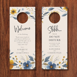 ワイルドフラワー結婚のシはベージュを邪魔しない ドアノブサイン