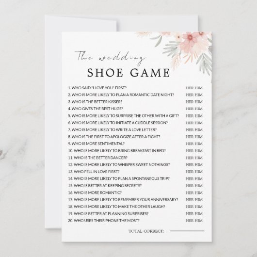 ワイルドフラワー結婚のシュークリームテンプレート 招待状 (正面)