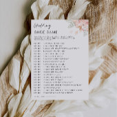 ワイルドフラワー結婚のシューゲームテンプレート 招待状