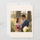 ワイルドフラワー結婚のシンプルフローラ写真招待状 招待状 (裏面)