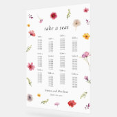 ワイルドフラワー結婚のシーティンググラフアクリル記号 アクリルサイン (傾斜)