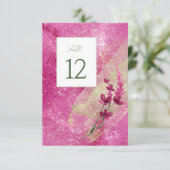 ワイルドフラワー結婚のテクスチャテーブルNo. Fsia ID95 招待状 (スタンド正面)