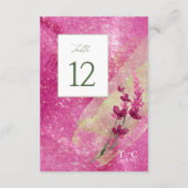 ワイルドフラワー結婚のテクスチャテーブルNo. Fsia ID95 招待状 (裏面)