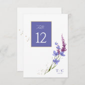 ワイルドフラワー結婚のテクスチャテーブルNo. Peri ID954 招待状 (正面/裏面)