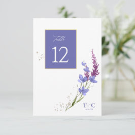 ワイルドフラワー結婚のテクスチャテーブルNo. Peri ID954 招待状