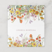 ワイルドフラワー結婚のテーブル座席表 プレイスカード (外部開封)