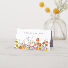 ワイルドフラワー結婚のテーブル座席表 プレイスカード