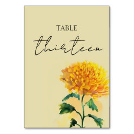 ワイルドフラワー結婚のテーブル番号カード テーブルナンバー