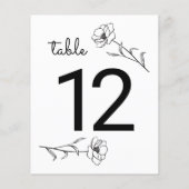 ワイルドフラワー結婚のテーブル番号 (裏面)