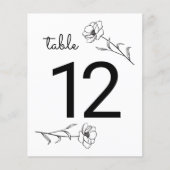 ワイルドフラワー結婚のテーブル番号 (正面)