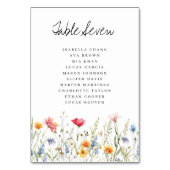 ワイルドフラワー結婚のテーブル番号 テーブルナンバー (正面)