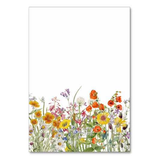 ワイルドフラワー結婚のテーブル番号 テーブルナンバー (裏面)