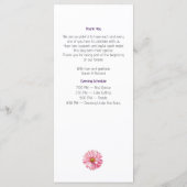 ワイルドフラワー結婚のディナー メニュー (裏面)