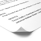 ワイルドフラワー結婚のバーメニュー記号 ポスター (角)