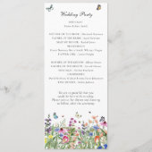 ワイルドフラワー結婚のフラットプログラム プログラム (裏面)