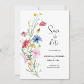 ワイルドフラワー結婚のフローラ セーブザデート (正面)