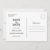 ワイルドフラワー結婚のフローラ セーブザデート (裏面)