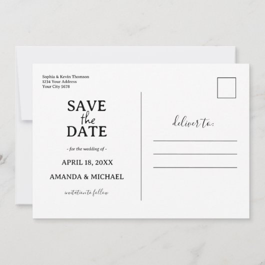 ワイルドフラワー結婚のフローラ セーブザデート (裏面)