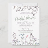 ワイルドフラワー結婚のブライダルシャワーの招待状 招待状 (正面)