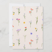 ワイルドフラワー結婚のボホフローラの結婚式素朴用 招待状 (裏面)