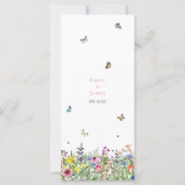 ワイルドフラワー結婚のメニュー (裏面)