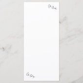 ワイルドフラワー結婚のメニュー プログラム (裏面)