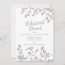ワイルドフラワー結婚のリハーサルのディナー招待状 招待状