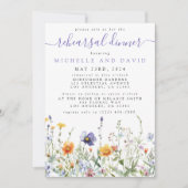 ワイルドフラワー結婚のリハーサルディナー 招待状 (正面)
