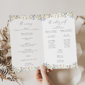 ワイルドフラワー結婚の冊子プログラムフローラ折り畳み プログラム