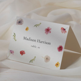 ワイルドフラワー結婚の名前座席表DIY 招待状