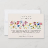 ワイルドフラワー結婚の国のフローラ写真 サンキューカード (正面)