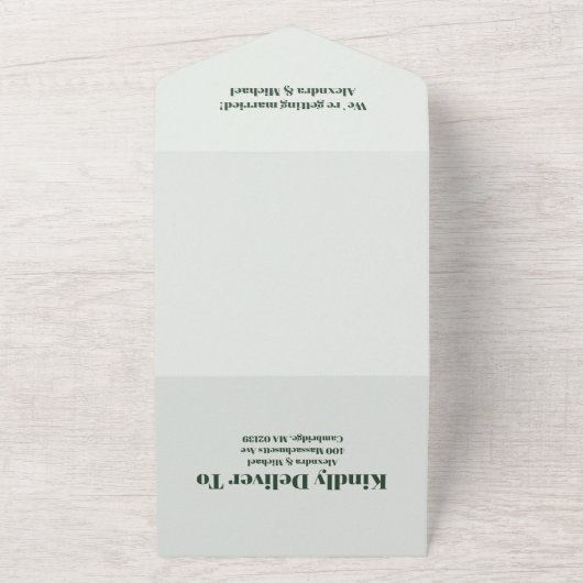 ワイルドフラワー結婚の国のフローラ結婚ズ オールインワン招待状 (外側)