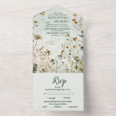 ワイルドフラワー結婚の国のフローラ結婚ズ オールインワン招待状 (内側)