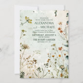 ワイルドフラワー結婚の国のフローラ結婚ズ 招待状 (正面)