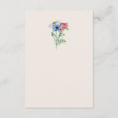 ワイルドフラワー結婚の国のフローラ エンクロージャーカード (裏面)