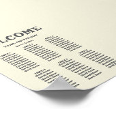 ワイルドフラワー結婚の国の素朴シーティングチャート ポスター (角)