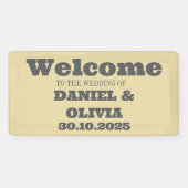 ワイルドフラワー結婚の国の素朴シーティングチャート 横断幕 (横)