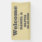 ワイルドフラワー結婚の国の素朴シーティングチャート 横断幕 (縦)