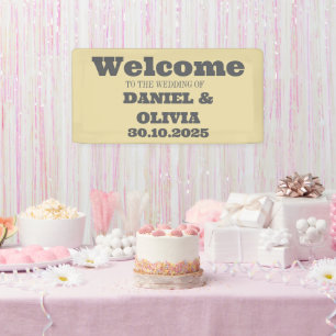 ワイルドフラワー結婚の国の素朴シーティングチャート 横断幕