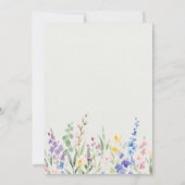 ワイルドフラワー結婚の国フローラリハーサルディナー 招待状 (裏面)