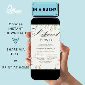 ワイルドフラワー結婚の国フローラリハーサルディナー 招待状